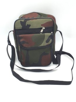 Torba męska 22 x 29cm z dwoma zamkami i kieszenią moro