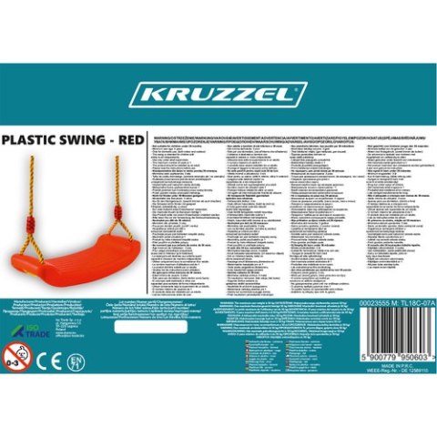 Huśtawka plastikowa - czerwona 23555