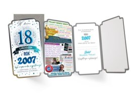Karnet Urodziny 18 (cyfry, roczniki) 2025 PM-389
