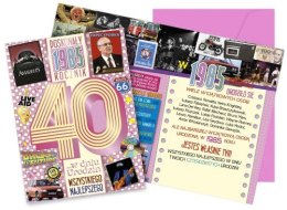 Karnet Urodziny 40 (cyfry, roczniki) 2025 V-119