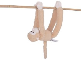 Masotka małpka wisząca beżowa z rzepami 45cm ZA5657