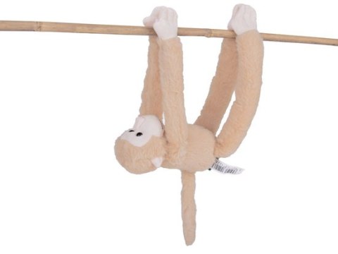 Masotka małpka wisząca beżowa z rzepami 45cm ZA5657