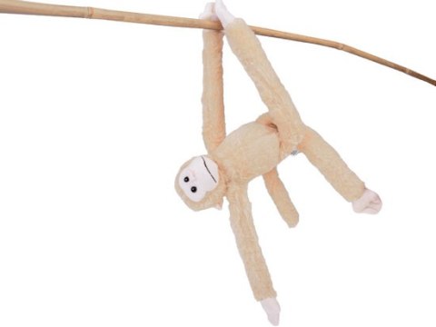 Masotka małpka wisząca beżowa z rzepami 45cm ZA5657