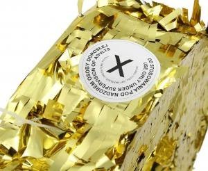 Piniata cyfra „30" metaliczna złota foliowa 50 x 40.5 x 8 cm WM-PC30