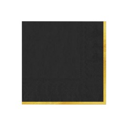 Serwetki czarne Classic Gold 10szt. 159125