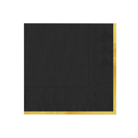 Serwetki czarne Classic Gold 10szt. 159125