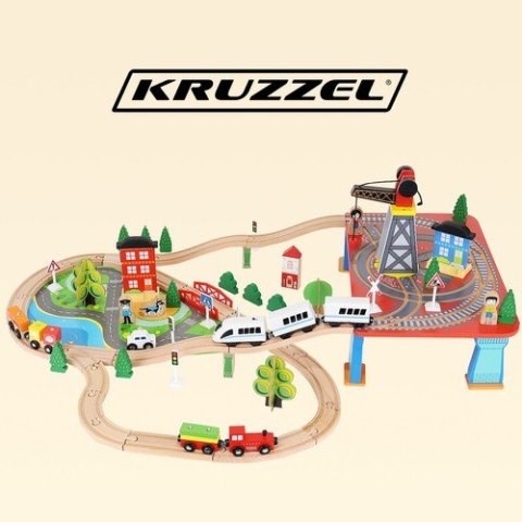 Kolejka drewniana - pociąg na baterie