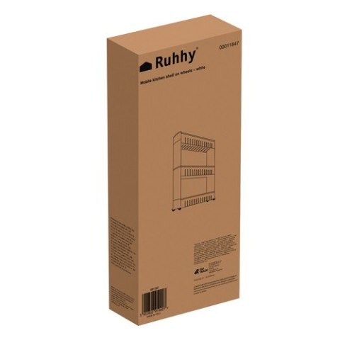 Półeczka kuchenna mobilna na kółkach biała