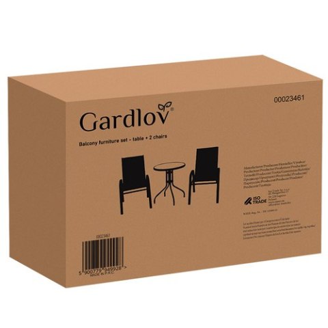 Zestaw mebli balkonowych- stolik + 2 krzesła 23461