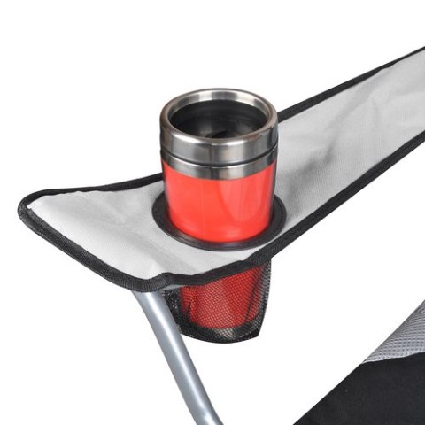 Krzesło wędkarskie czarno-szare 23674