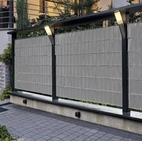 Taśma ogrodzeniowa 19cmx35m 450g/m2 szara 23697