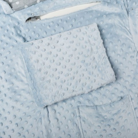 Kocyk z rękawami kapturem Mięta dla dziecka dzieci