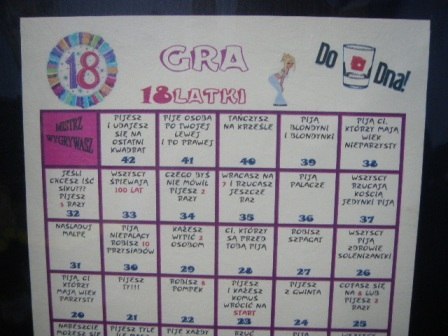 Gra alkoholowa - urodzinowa