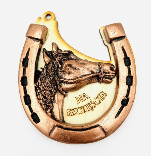 Podkowa z koniem na sklejce 12x11cm