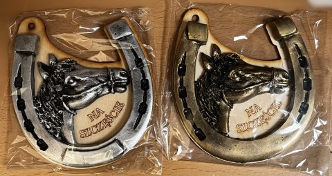 Podkowa z koniem na sklejce 12x11cm