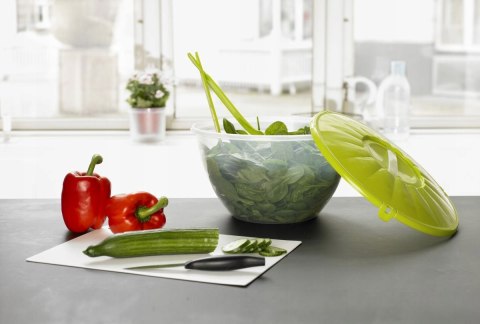 Miska do sałaty z pokrywą i sztućcami 7l | 2940