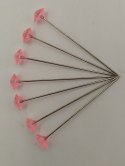 Szpilki ozdobne różowe 50szt diament 54mm 6 paczek SPD54-RO