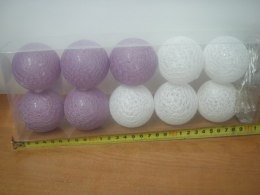 Lampki na baterie 10szt. COTTON BALLS | 475385