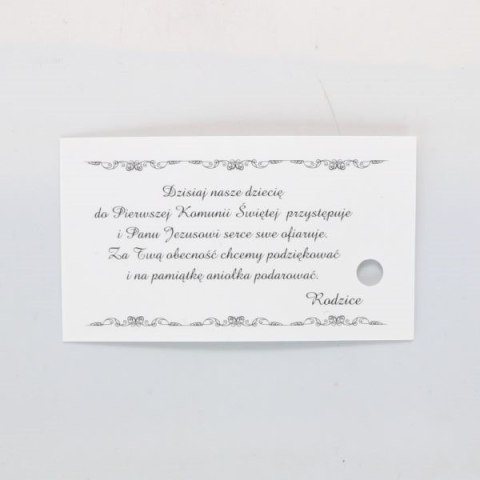 Aniołek 16szt podziękowania Oliwka Komunia Święta