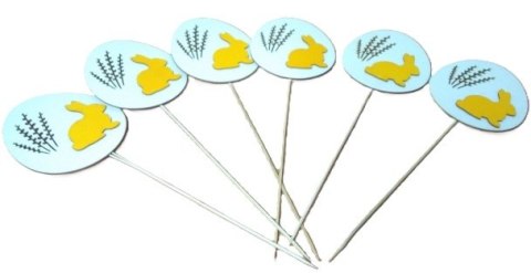 Jajka drewno na piku 6szt.