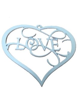 Serce drewniane zawieszka 20cm Walentynka