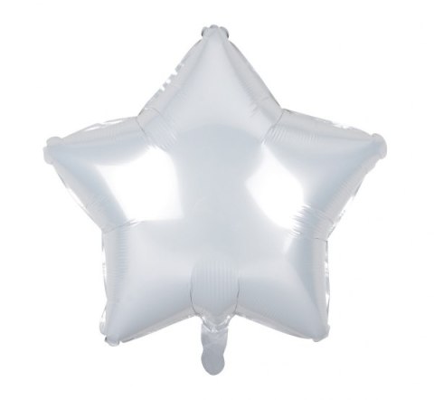 Balon GWIAZDA BIAŁA 19'' ok. 48cm | HS-G19BL