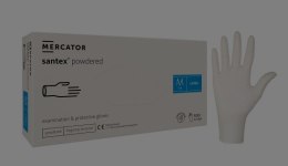 Rękawiczki pudrowe 100szt lateks rozm XS białe