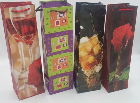 Torba papierowa na butelkę 10 x 35 cm TLB 10szt.
