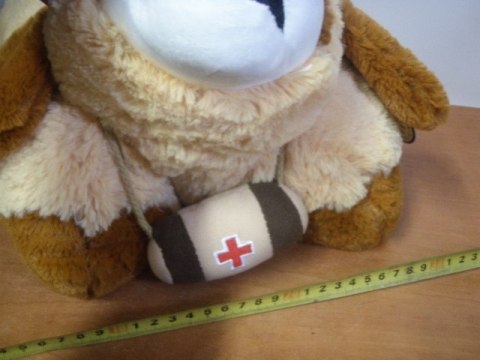 Poduszka na rzep PIES RATOWNIK DUŻA P-2604