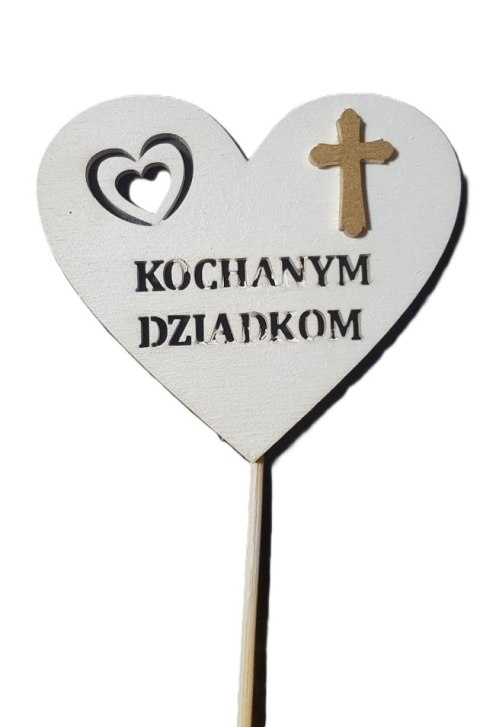 Serce na piku 3szt. KOCHANYM DZIADKOM