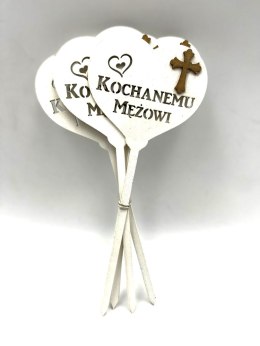 Serce na piku 6szt. KOCHANEMU MĘŻOWI