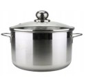 Garnek 6,1l ze stali nierdzewnej + szklana pokrywka fi-24 CITY