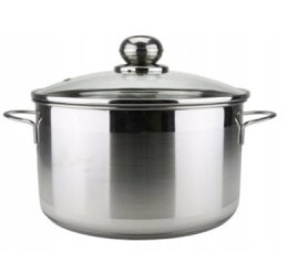 Garnek 6,1l ze stali nierdzewnej + szklana pokrywka fi-24 CITY