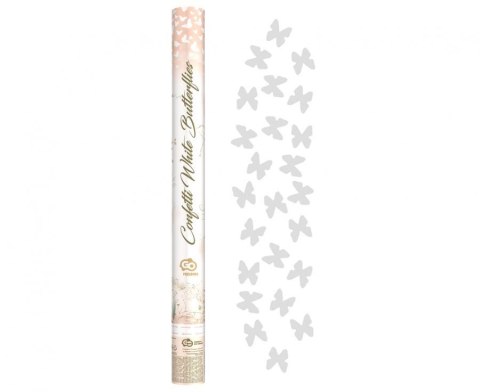 Konfetti 60cm BIAŁE MOTYLKI KPBM060