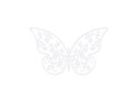 Motyle białe 10szt. papierowe 6,5cm | ZPM1M