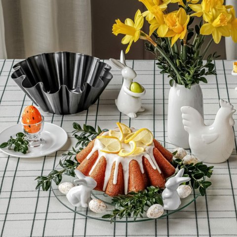 Patera szklana okrągła obrotowa 30cm TAMARA