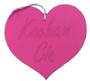 Serce czerwone 2szt KOCHAM CIĘ 15cm