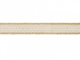 Wstążka jutowa z koronką 4cm x 5m | TJ4-4