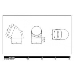 Kolano okrągłe D/KO 100/67 Dospel 007-217