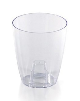 Doniczka do storczyków Coubi Duow 13cm przezroczysta