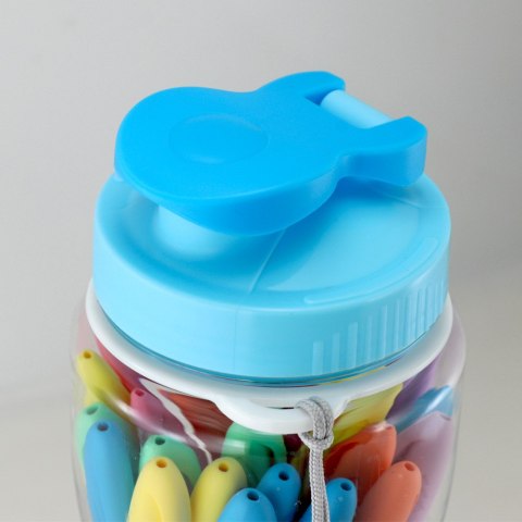 Długopisy w bidonie z wkładem igłowym umożliwiającym płynne pisanie 25szt. FO-GELB 035