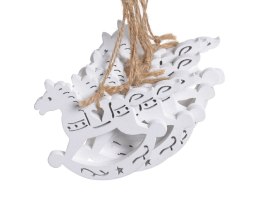 Koń na biegunach zawieszka biała 8szt. 129CAN9298W